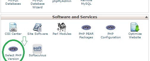 Select PHP version from LankanHost servers